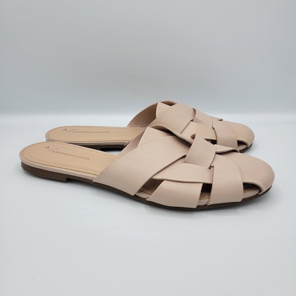 Anthropologie Cream Woven Mules - Picture 2 of 8